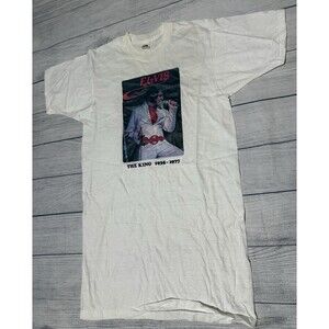 Vintage Elvis Presley The King Memorial T-Shirt 1935-1977 Size Large FOTL Tag